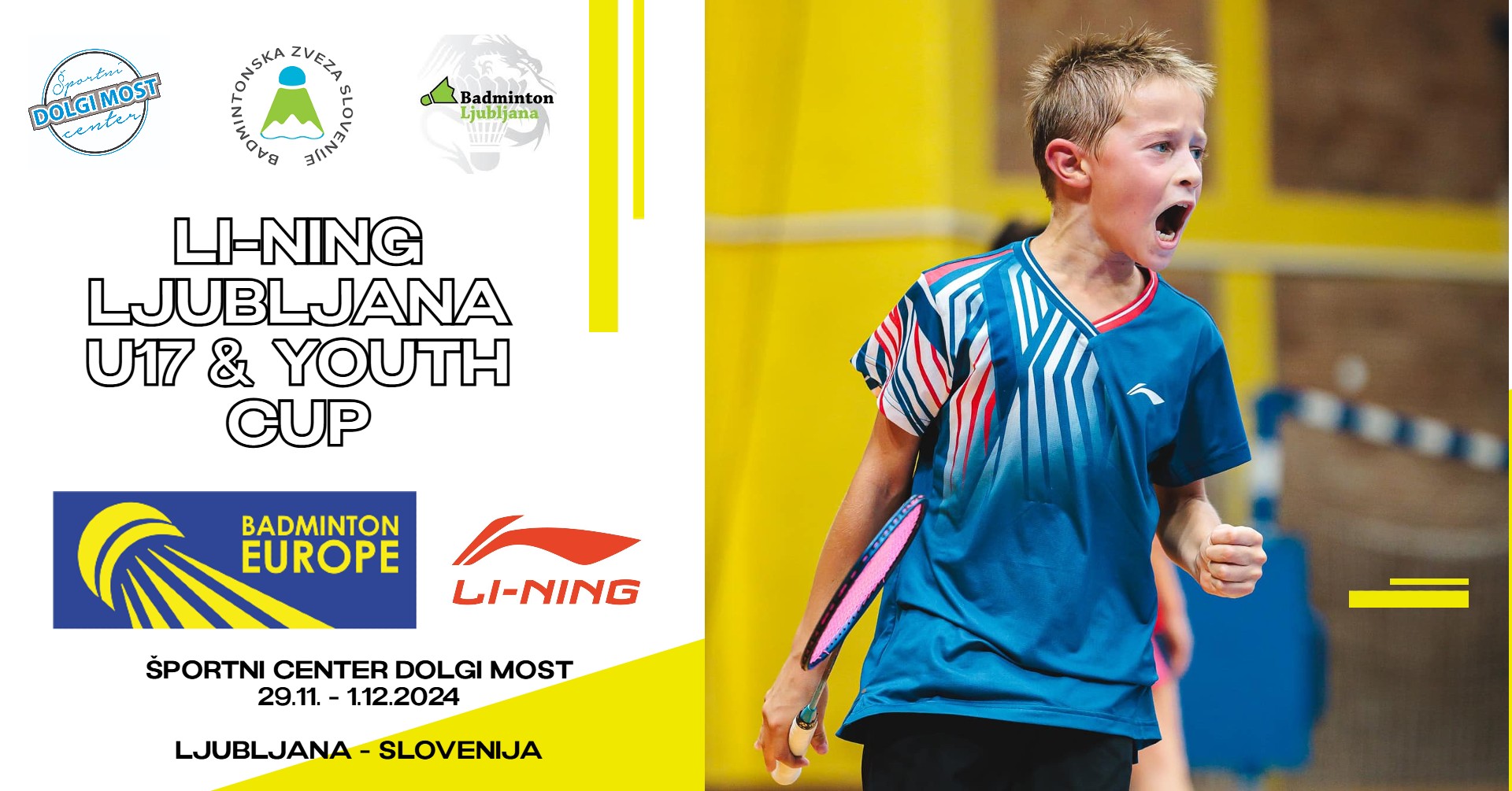 Li-Ning Ljubljana Cup – 29.11.-1.12.2024