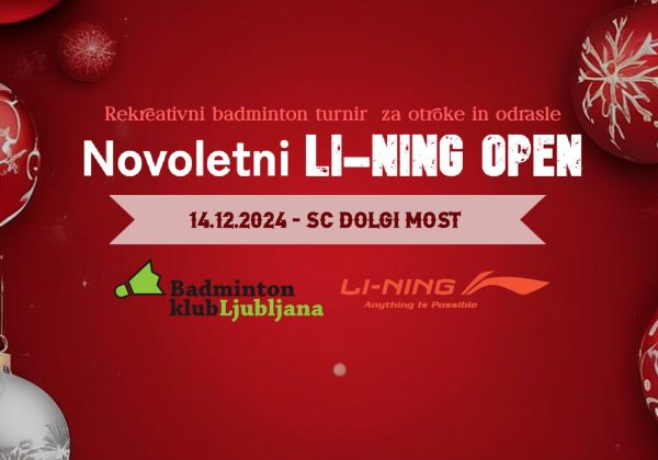 Novoletni Li-Ning Open – 14.12.2024